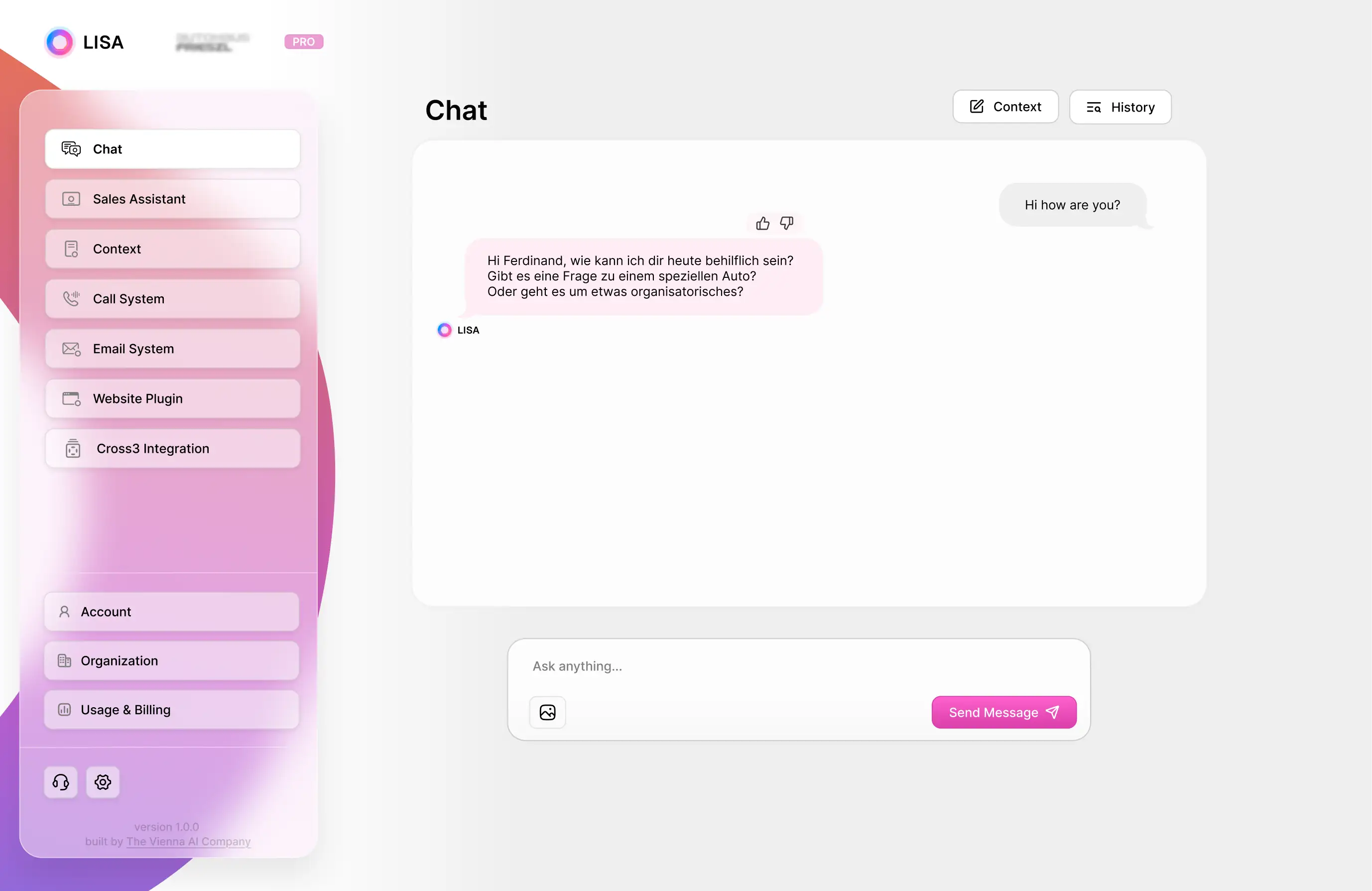 LISA dashboard v1