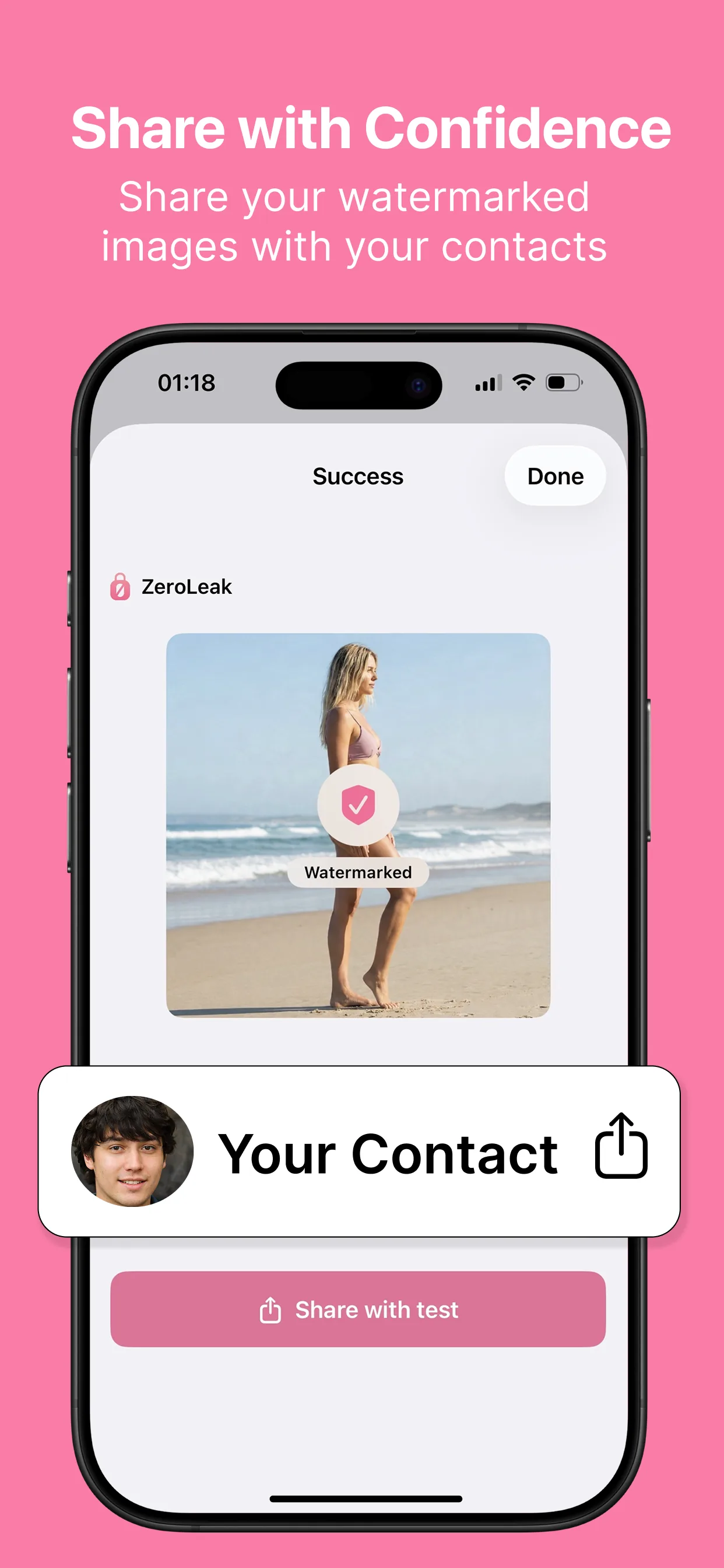 ZeroLeak Schritt Bild teilen