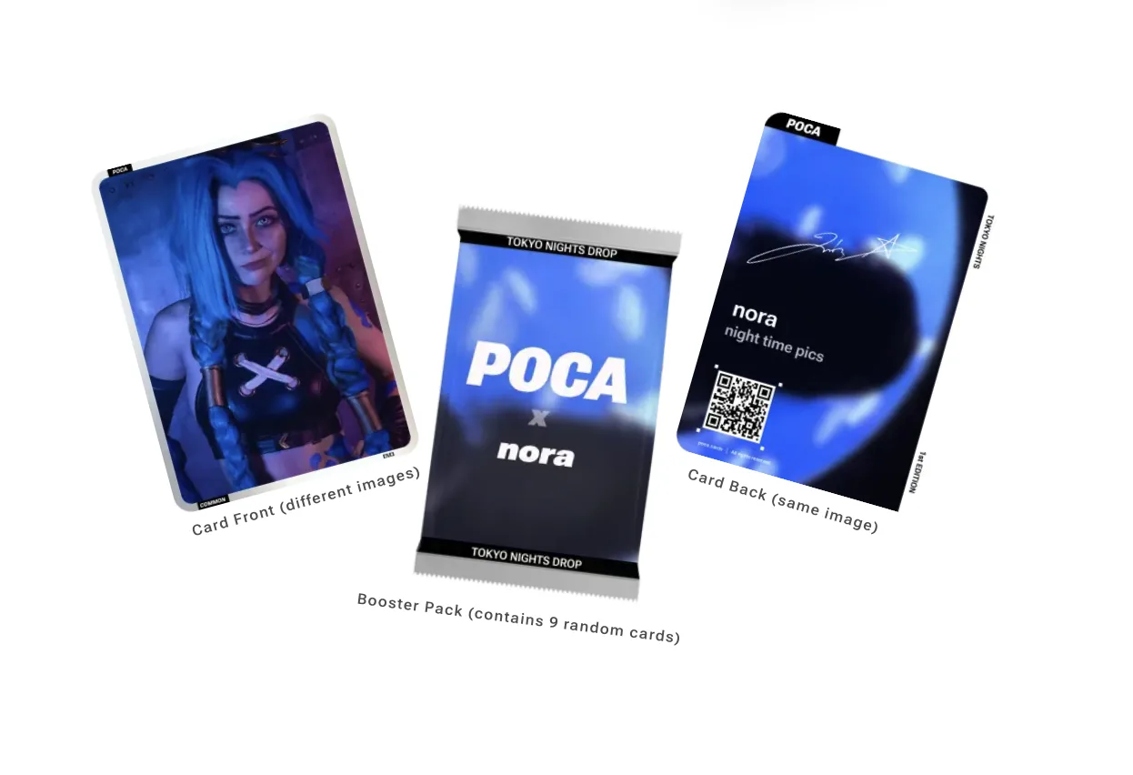 POCA Karten- und Booster-Pack-Design